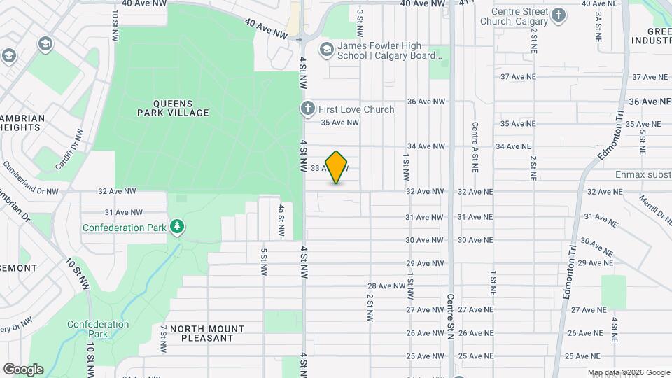 428 32 Ave NW Map and Location Details