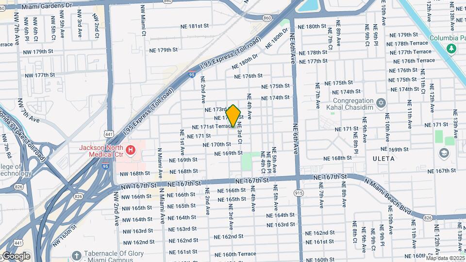 319 NE 171 St Map and Location Details