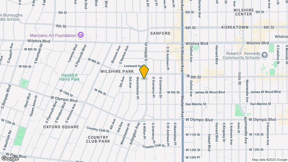 827 S Wilton Pl. Map and Location Details