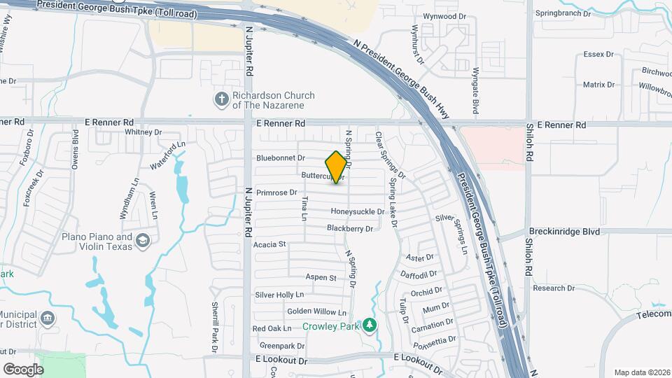 2501 Primrose Dr Map and Location Details