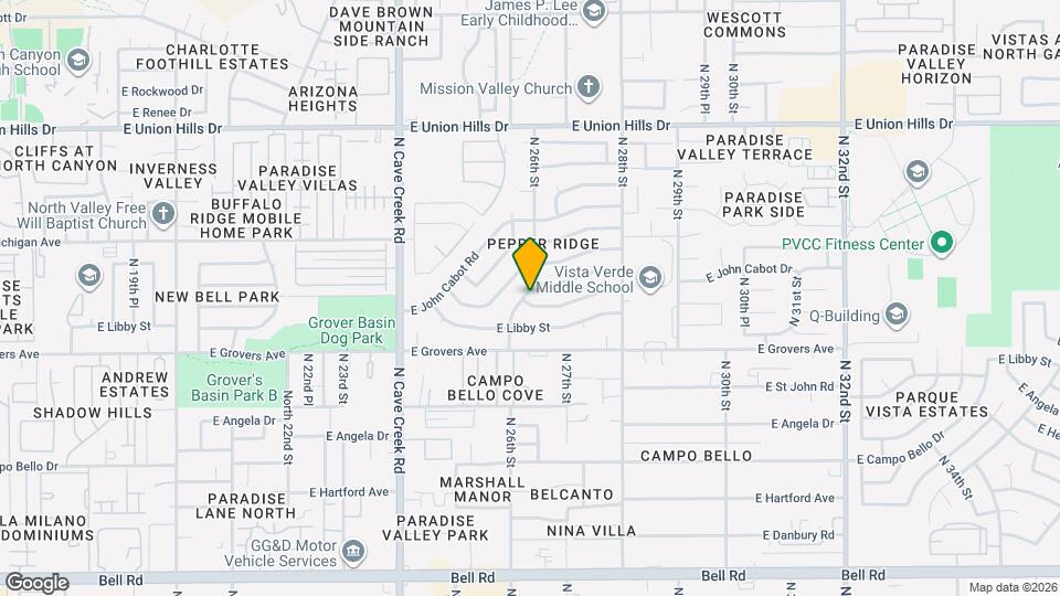 2602 E Charleston Ave Map and Location Details