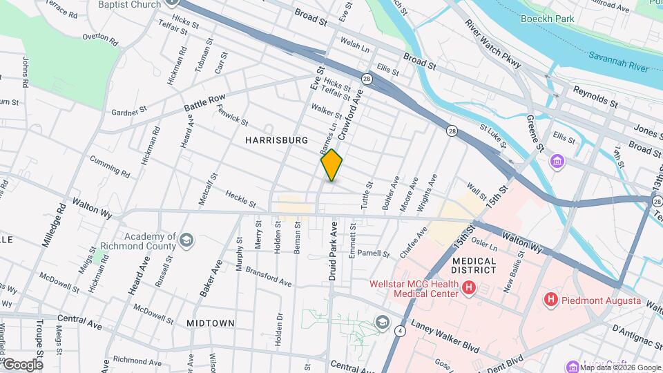 1740 Starnes St Map and Location Details