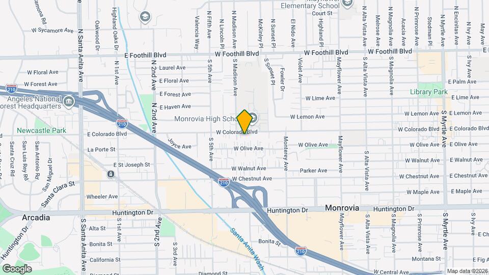 856 W Colorado Blvd Mapa y Detalles de la Ubicación