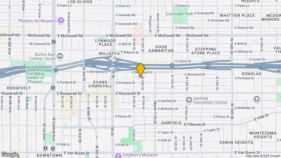 1110 N 10th St Map and Location Details