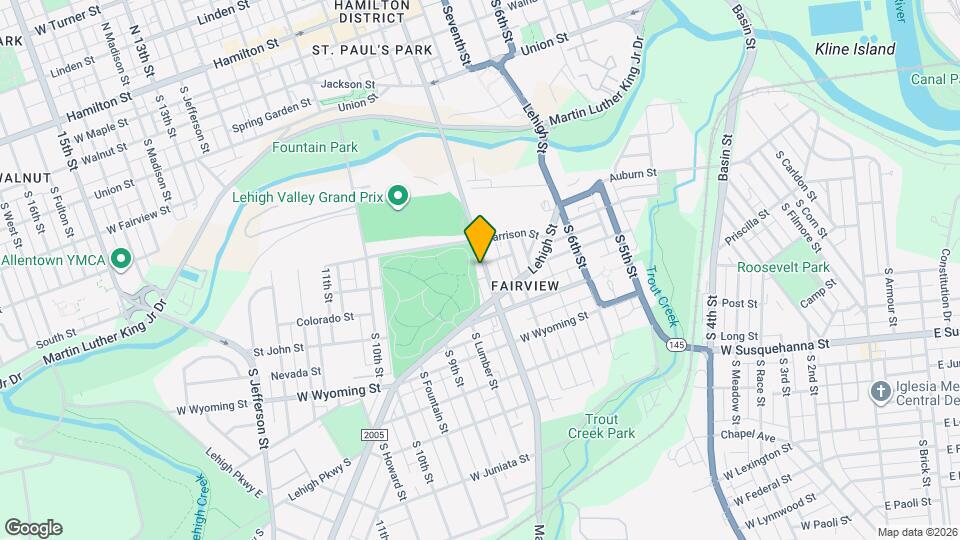 734 S 8th St Map and Location Details