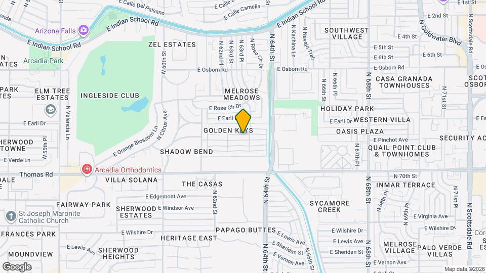 6282 E Pinchot Ave Map and Location Details