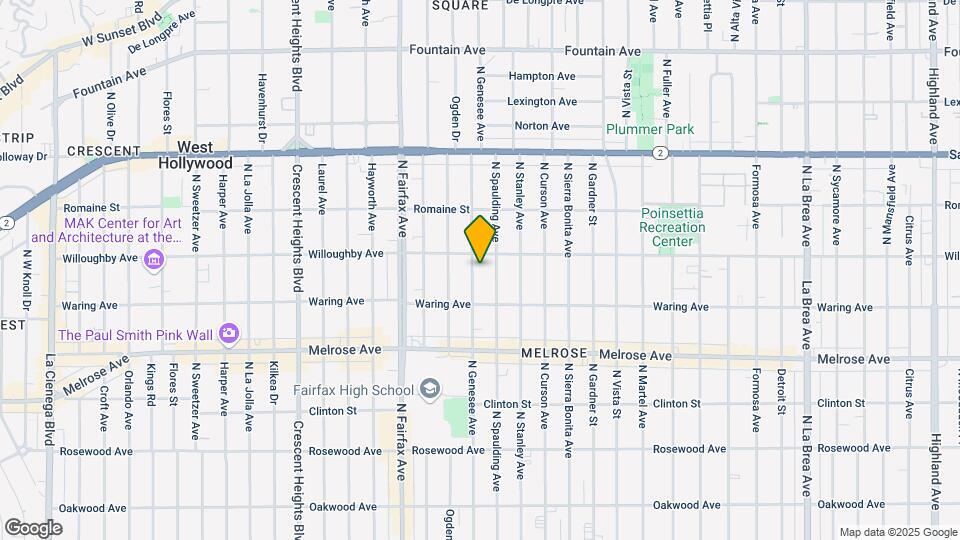 842 N Genesee Ave Map and Location Details