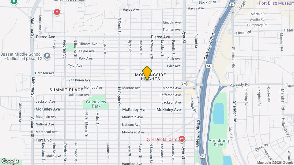 3614 Van Buren Ave Map and Location Details