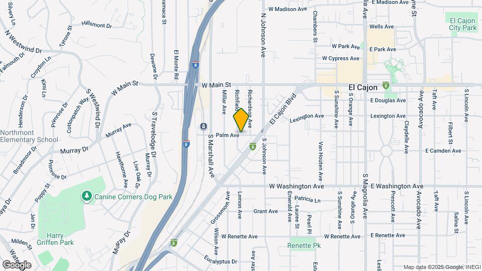 823 Palm Ave Map and Location Details