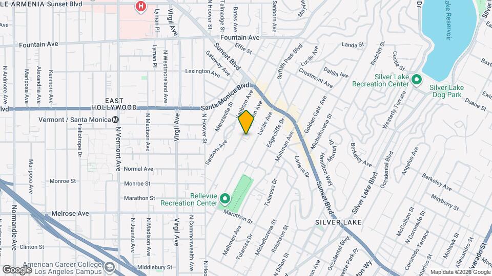 952 1/2 Hyperion Ave, Unit 952 and a half Map and Location Details