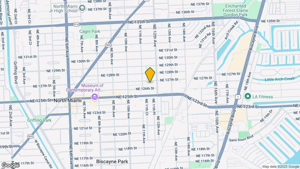 12640 NE 12th Ave Mapa y Detalles de la Ubicación