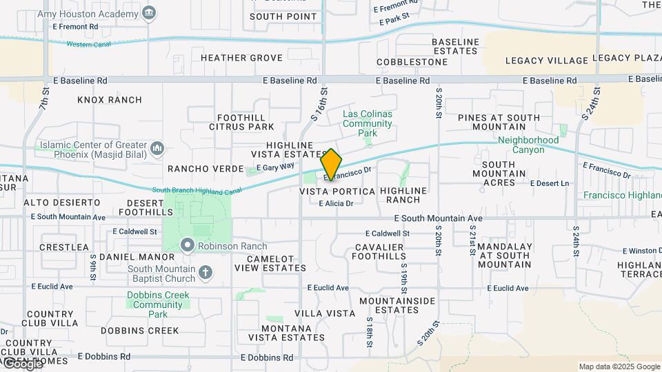 1642 E Desert Ln Map and Location Details