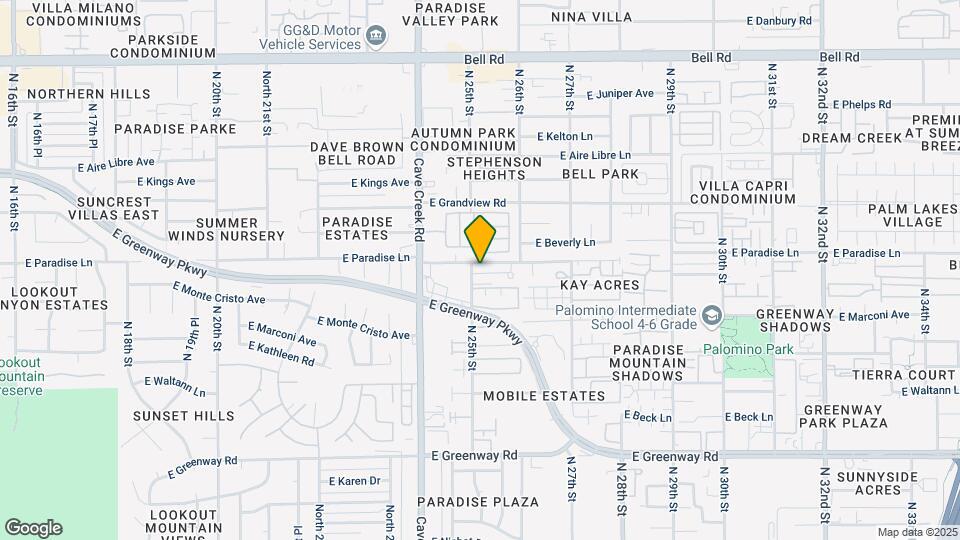 16027 N 25th St Map and Location Details