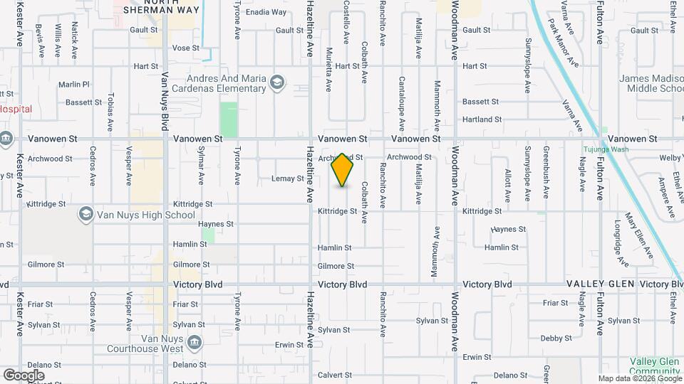 6633 Costello Ave Mapa y Detalles de la Ubicación