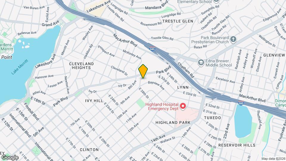 848 E 28th St Map and Location Details