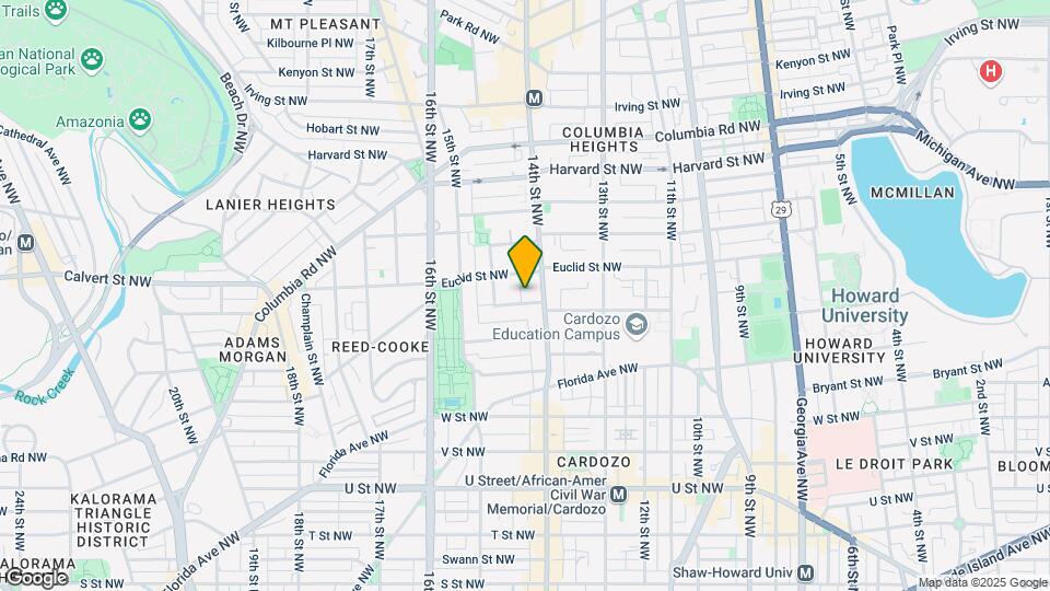 1419 Clifton St NW-Unit -302 Map and Location Details