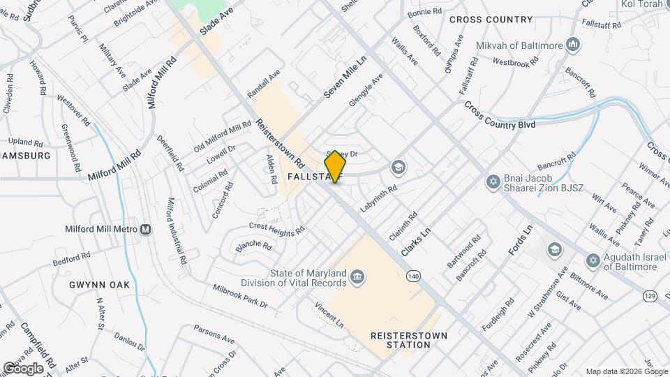 6935 Reisterstown Rd Mapa y Detalles de la Ubicación
