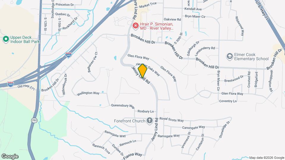 9708 Jenny Lind Rd Map and Location Details