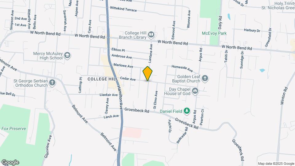 1401 Cedar Ave Map and Location Details