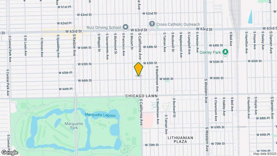 6554-6556 S California Ave Map and Location Details