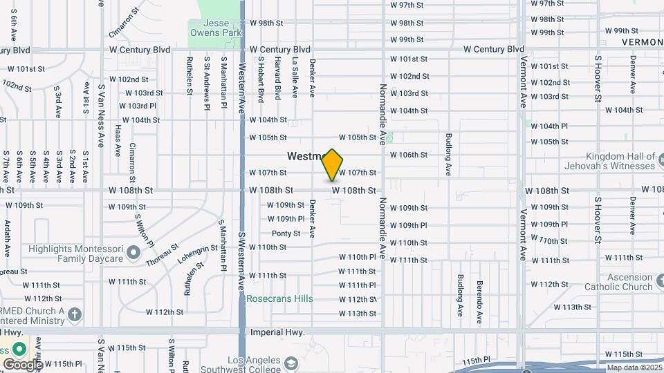 1529 W 108th St Mapa y Detalles de la Ubicación