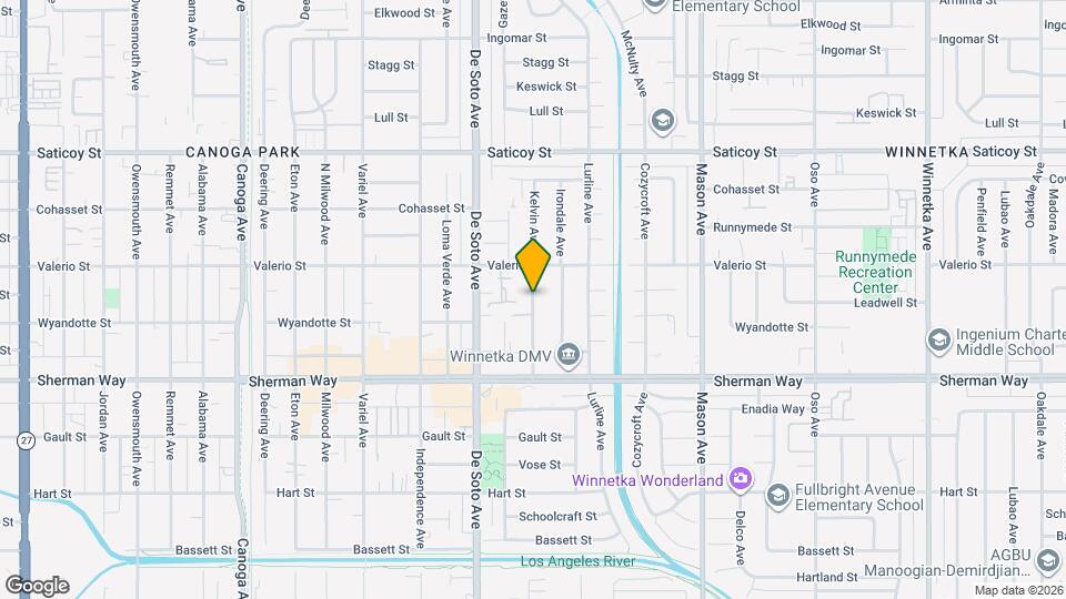 7321 Kelvin Ave Map and Location Details