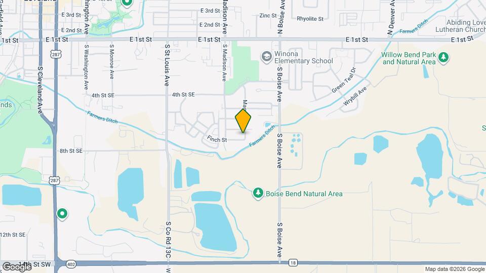 1389 Finch St Map and Location Details