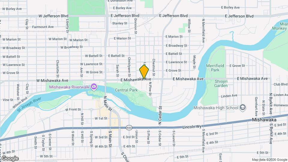 427 E Mishawaka Ave Map and Location Details