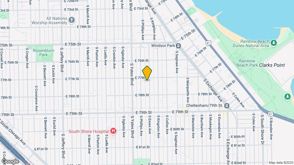 7718 S Essex Ave Map and Location Details