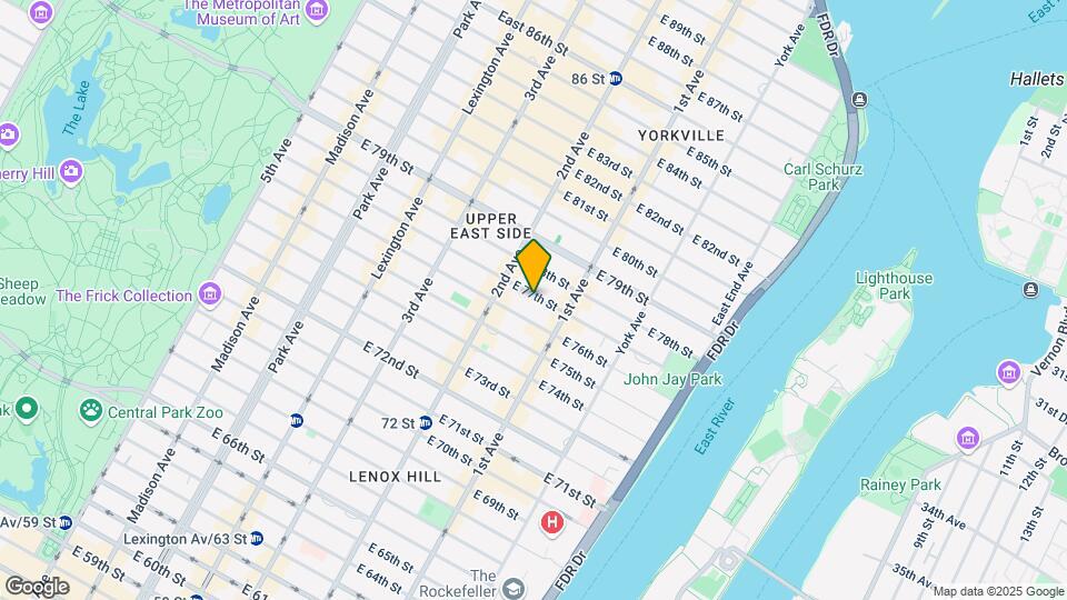 332 E 77th St Map and Location Details