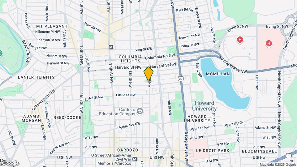 1101 Fairmont St NW Map and Location Details