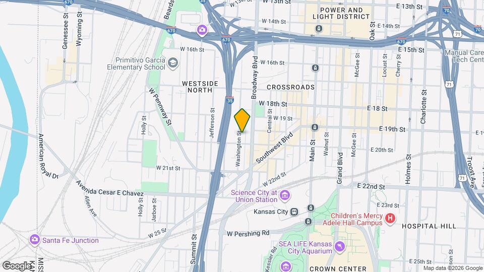 1835 Washington Street Map and Location Details