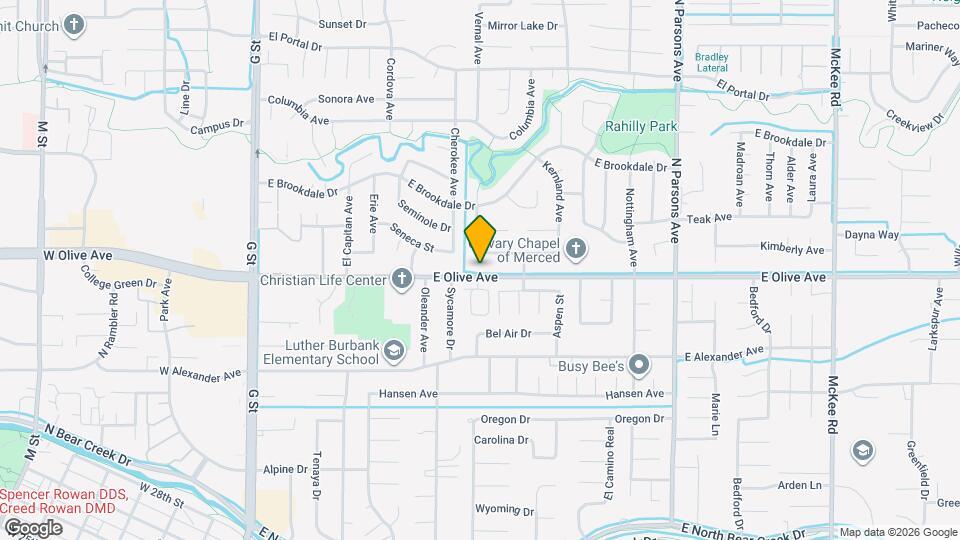 993 E Olive Ave Map and Location Details