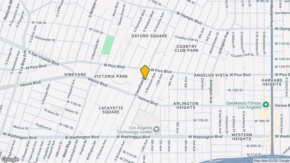 1406 Crenshaw Blvd Mapa y Detalles de la Ubicación