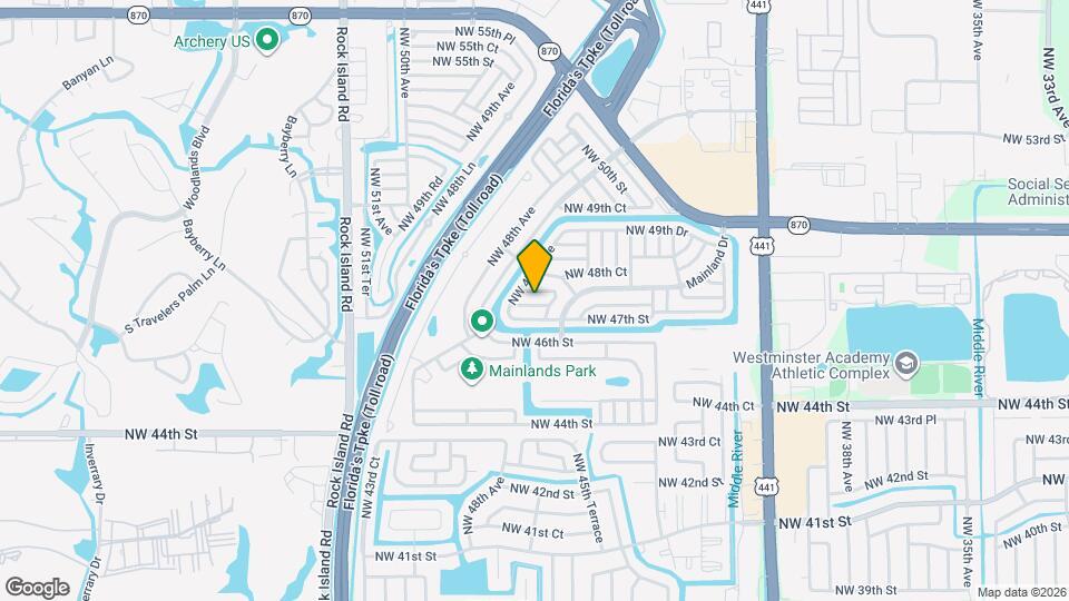 4611 NW 47th Ct Map and Location Details