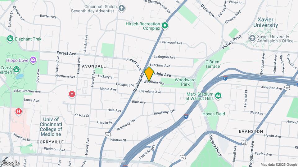 829 Windham Ave Map and Location Details