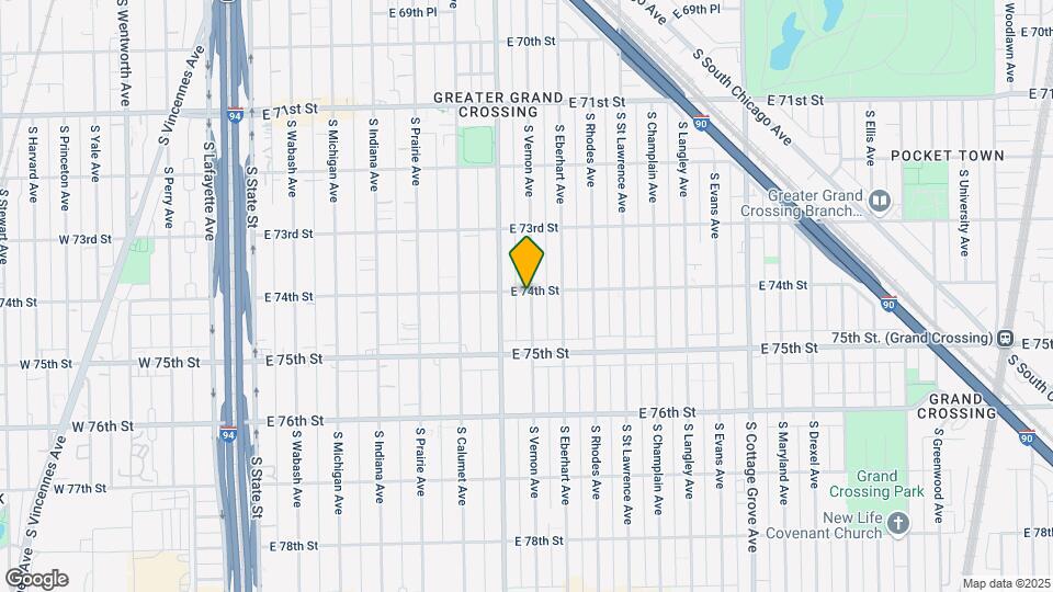 7404-7414 S Vernon Ave Map and Location Details