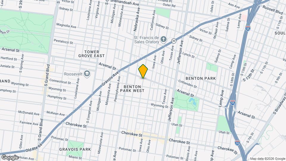 3109 California Ave, Unit A 2nd Fl Map and Location Details