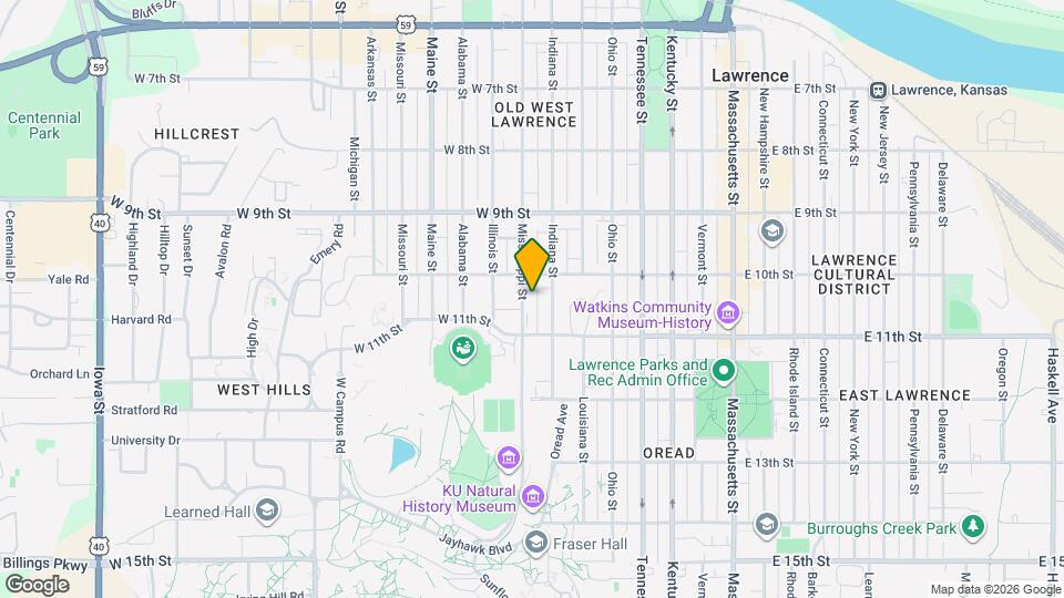 1018 Mississippi St Map and Location Details