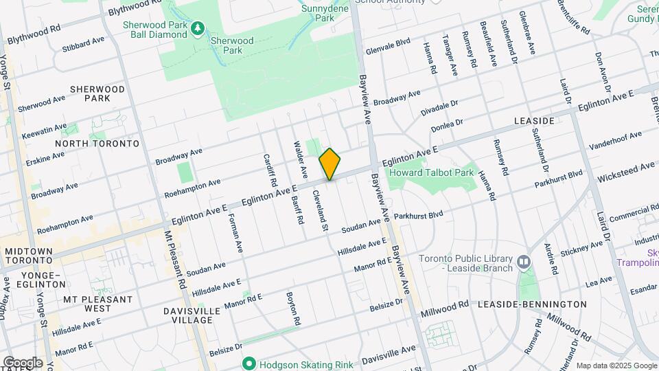 525 Eglinton Avenue East Map and Location Details