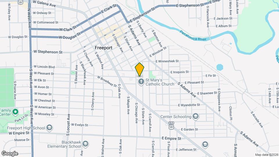 12 E Pleasant St Map and Location Details