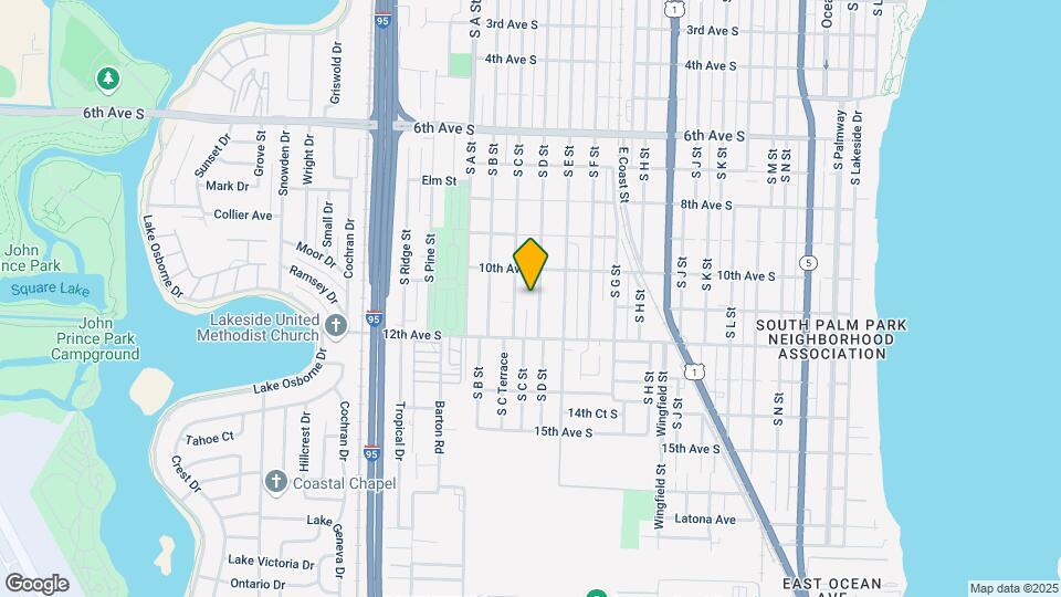 1029 S D St, Unit 1 Map and Location Details