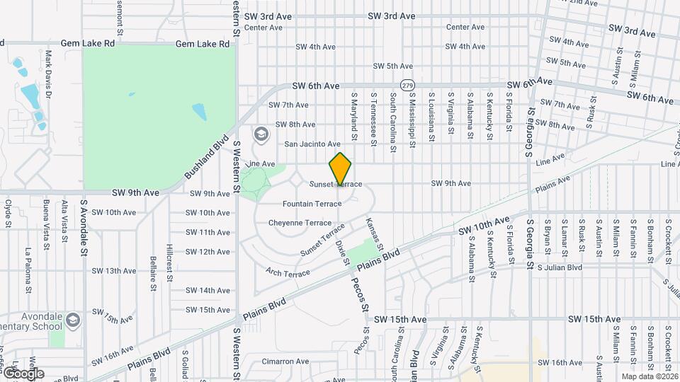 907 Sunset Terrace Map and Location Details