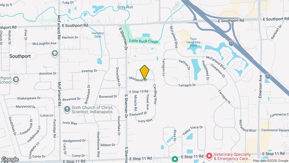 3935 Mistletoe Dr Map and Location Details