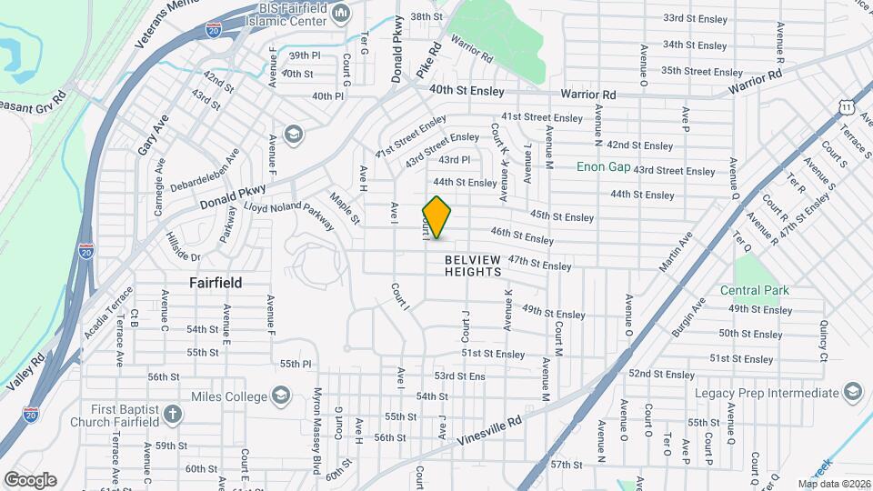 940 47th St Ensley Mapa y Detalles de la Ubicación