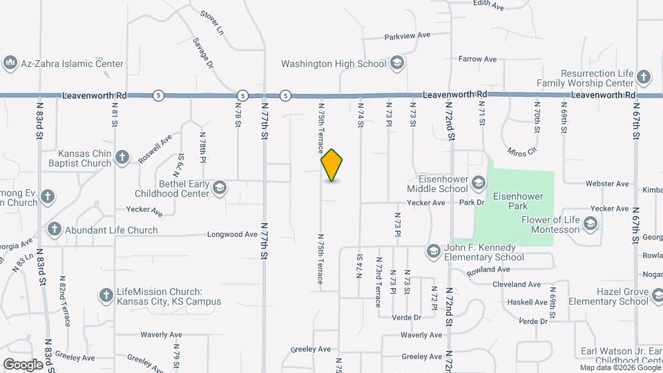 2829 N 75th Terrace Map and Location Details