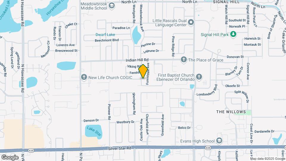 3411 Silverwood Dr, Unit C Large Studio Map and Location Details