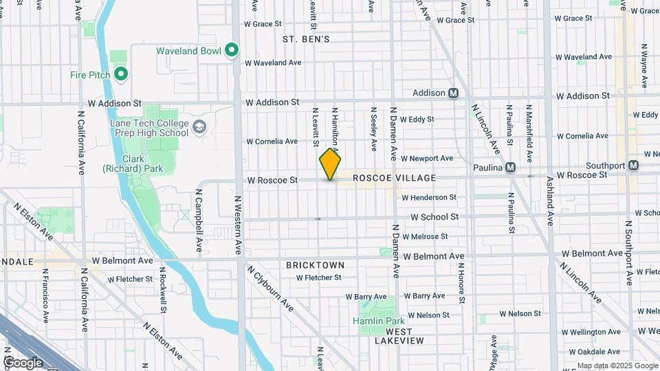 2139 W Roscoe St Map and Location Details