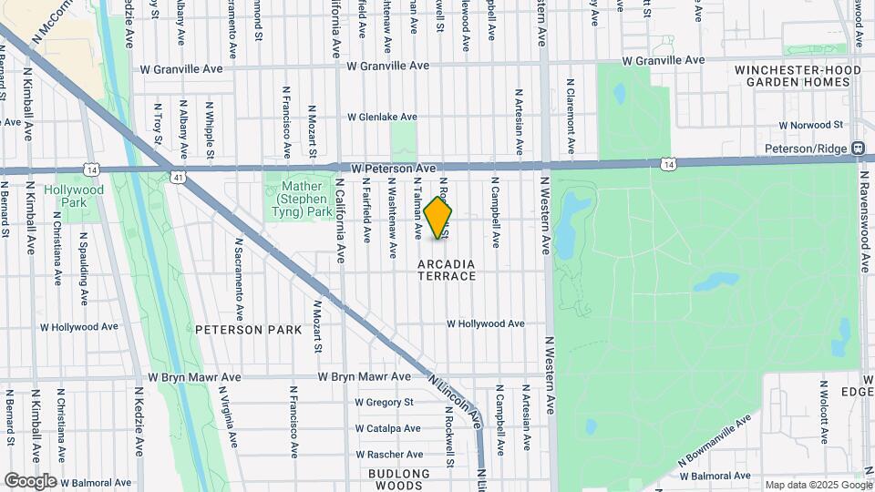 5830 N Rockwell St Map and Location Details