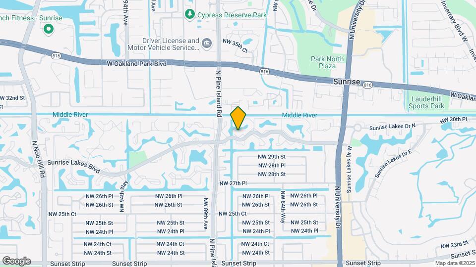 8500 Sunrise Lakes Blvd-Unit -11J Map and Location Details